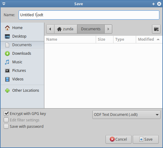 LibreOfficeでの文書のGnuPGによる暗号化